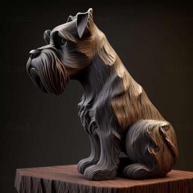 3D model Zwergschnauzer dog (STL)